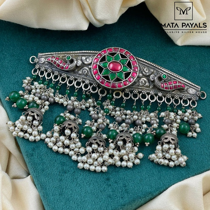 Astounding Jhumki Kundan Choker