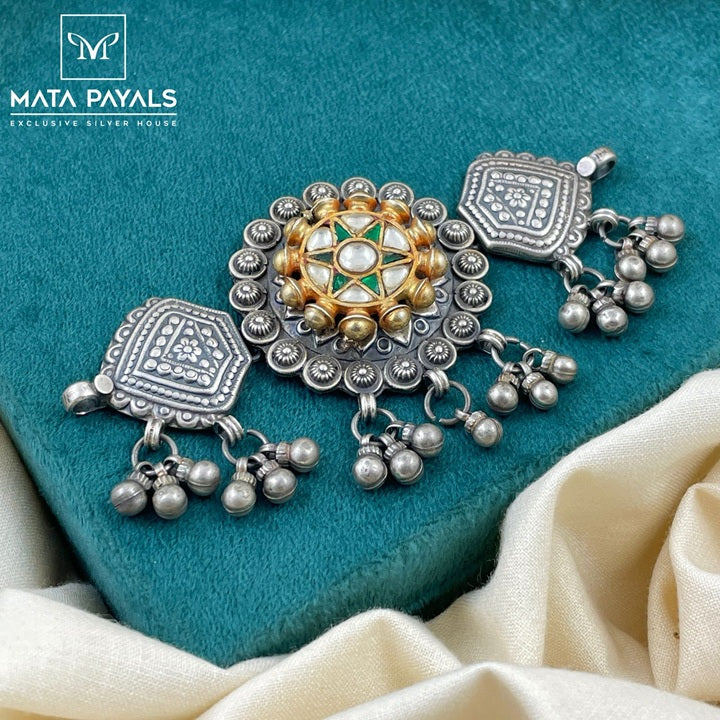 Mandala Dual Tone Oxidised Choker