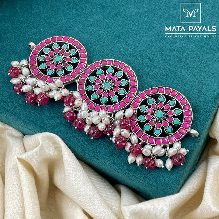 Dazzling Turquoise Floral Choker