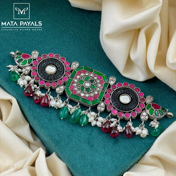 Dynamic Kundan Oxidised Choker