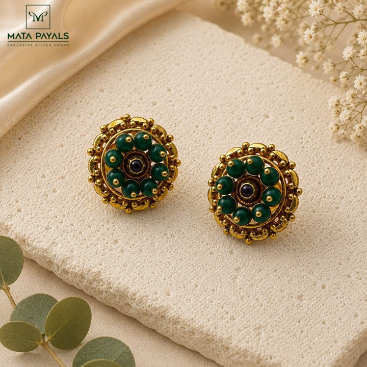 Greenish Gold Polish Stud
