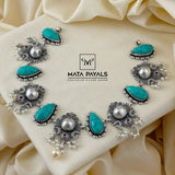 Graceful Magnificent Oxidised Necklace