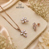 Floral Precious Pendant Set