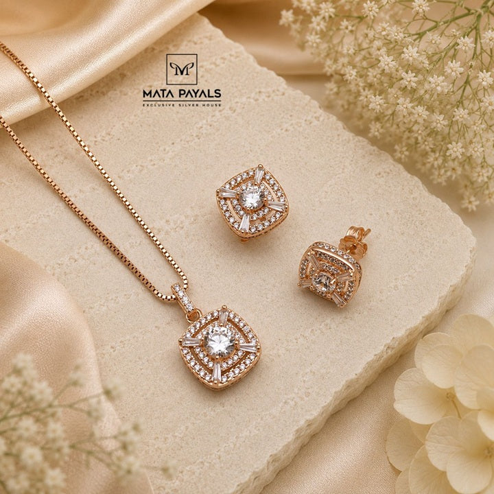 Classic Rose Gold Pendant Set