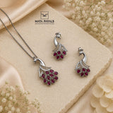 Colorful Mayura Pendant Set