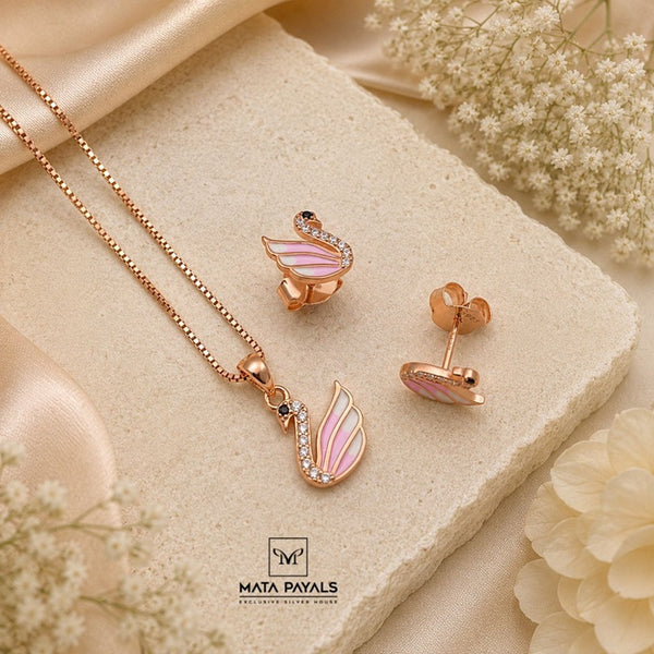 Classy Rose Gold Pendant Set