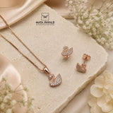 Pretty Rose Gold Pendant Set