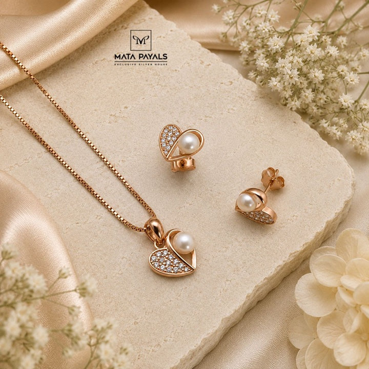 Heartly Zircon Pendant Set
