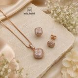 Elegant Rose Gold Pendant Set