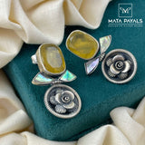 Delight Rose Oxidised Stud