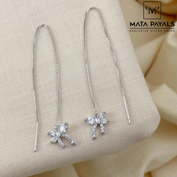 Ribbon Rhodium Tiny Hanging