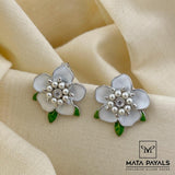 Floral Enamel Stud