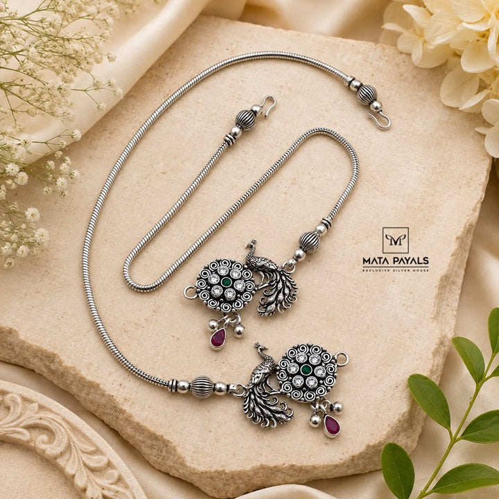 Peacock Motif Anklet