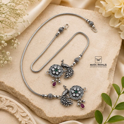 Peacock Motif Anklet