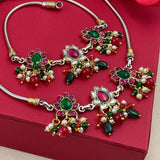 Fashionable Lotus Kundan Anklet