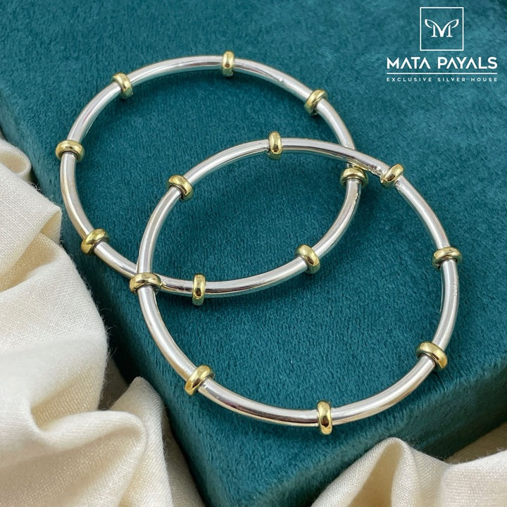 Elegant Dual Tone Bangle