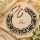 Dual Tone Navarathna Necklace