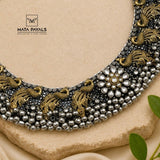 Heavy Dual Tone Mayura Necklace