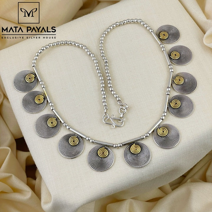 Eccentric Dual Tone Necklace