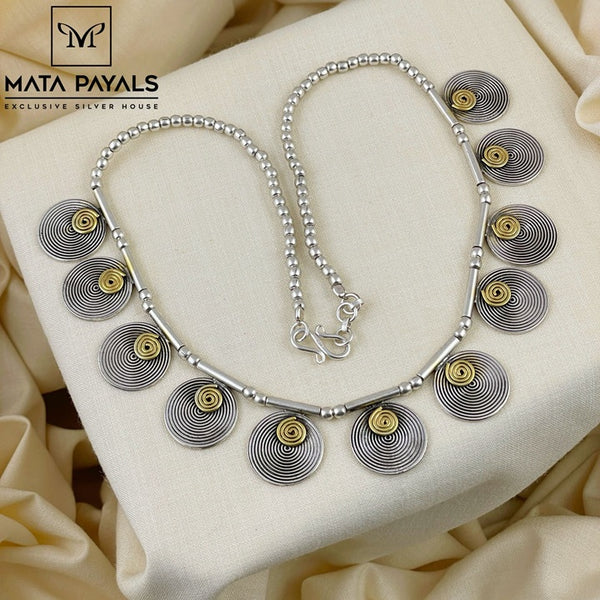 Eccentric Dual Tone Necklace