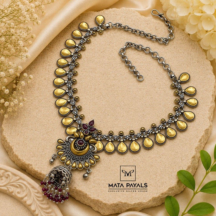 Artistic Dual Tone Necklace