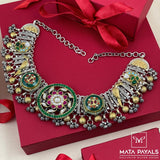 Rajwade Kundan Dual Tone Necklace