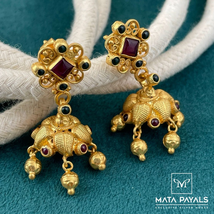 Simple Gold Plated Jumka
