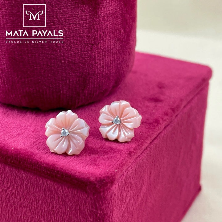 Floral Pink Stud