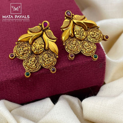 Gold Plated Lakshmi Stud