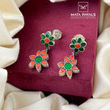 Oxidised Kundan Earring