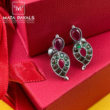 Elegant Pink & Green Stud