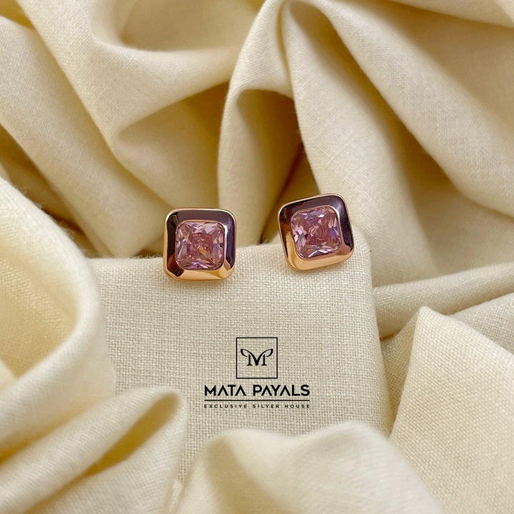 Single Pink Stone Stud