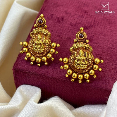 Gold Plated Lakshmi Stud