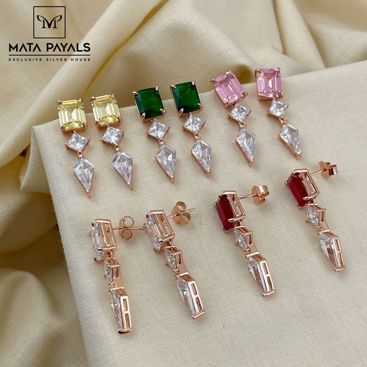 Elegant Rose Gold Zircon Tiny Hanging