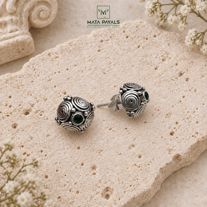 Green Stone Stud