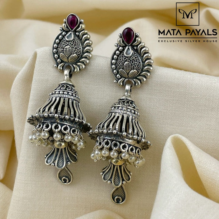 Captivating Oxidised Jumka
