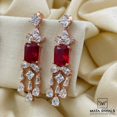 Rose Gold Blood Red Tiny Hanging