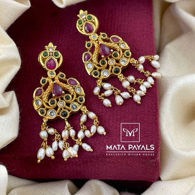 Gold Plated Kemp Chandbali