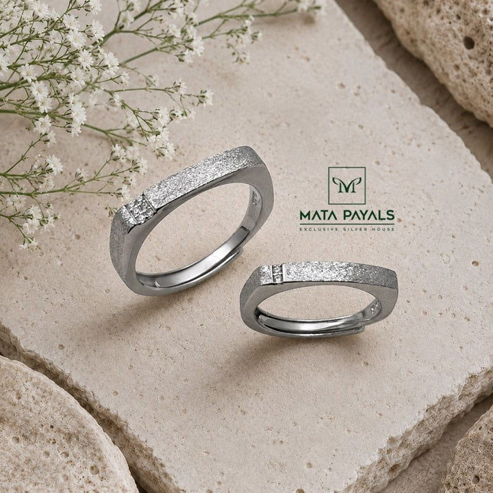 Fascinating Silver Couple Ring