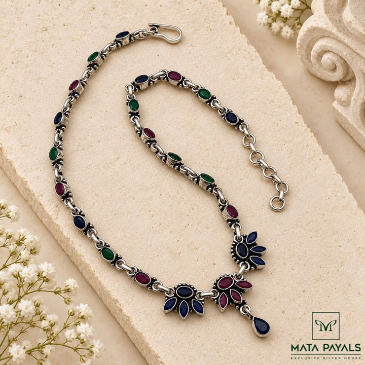 Colourful Cut Stone Necklace