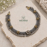 Dual Tone Floral Necklace
