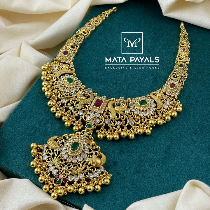 Unique Floral Mayura Necklace
