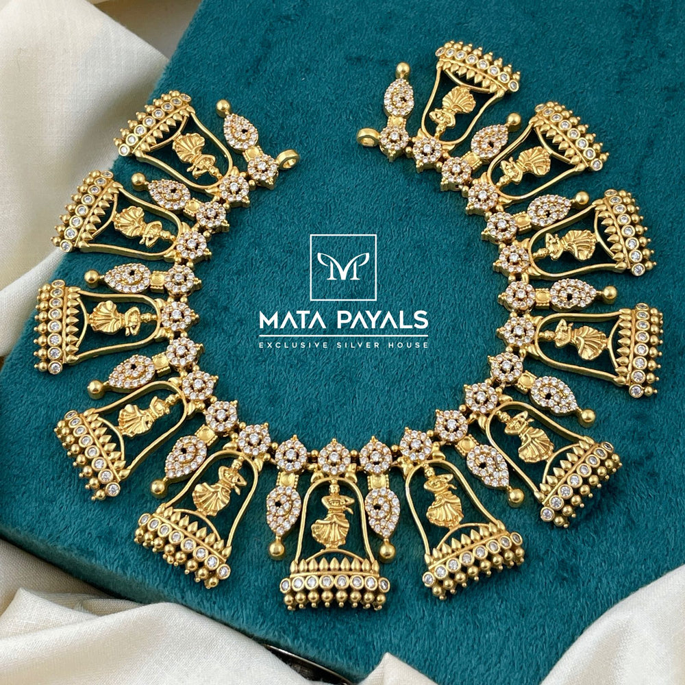 Glamorous Gold Plated Nartaki Necklace