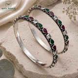 Elegant Cut Stone Bangle
