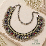 Dual Tone Navarathna Necklace
