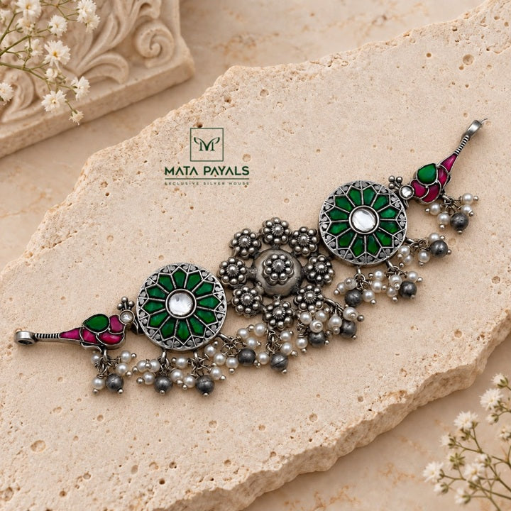 Birdy Kundan Oxidised Choker