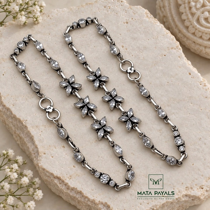 Lovely White Stone Anklet