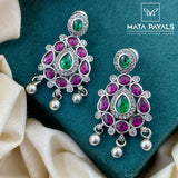 Pinkish Oxidised Earring