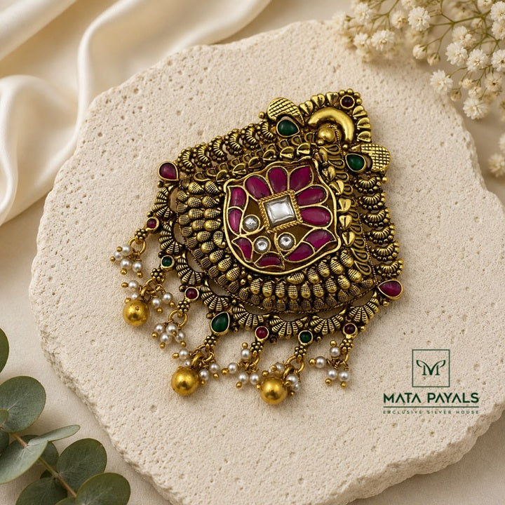 Gold Plated Kundan Pendant