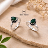 Green Tilak Toe Ring